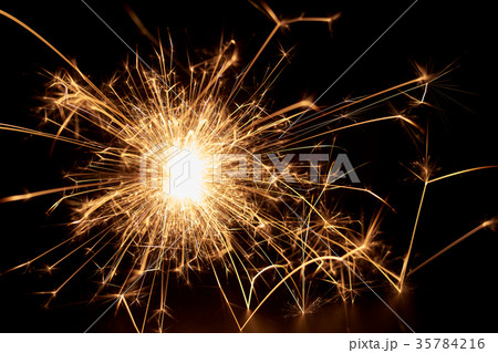 Close up of burning sparkler 35784216