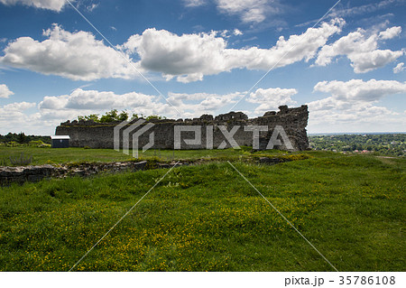 Ancient castle ruins built in Kremenets, Ukraine 35786108