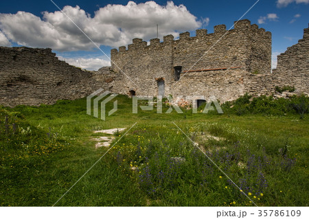 Ancient castle ruins built in Kremenets, Ukraine 35786109