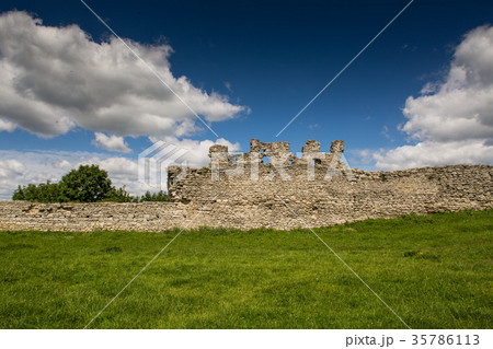 Ancient castle ruins built in Kremenets, Ukraine 35786113