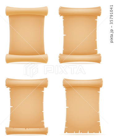 old paper scroll vector illustration 35791041