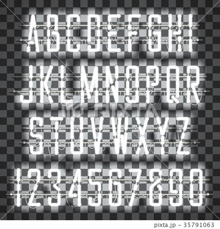 Glowing White Neon Casual Script Font 35791063