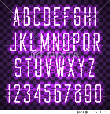 Glowing Purple Neon Casual Script Font 35791068