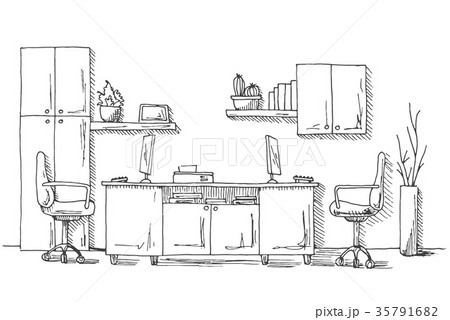 Open Space office. Workplaces outdoors. Open Space office. Workplaces outdoors. 35791682