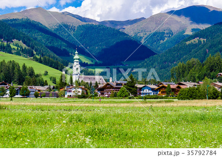 view of Dobbiaco, little town in the Puster Valley 35792784
