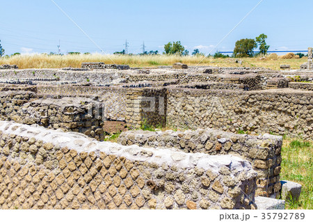 View of the archaeological site of Lucus Feroniae 35792789