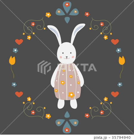 Cute Bunny Character for cards, t-shirts 35794940