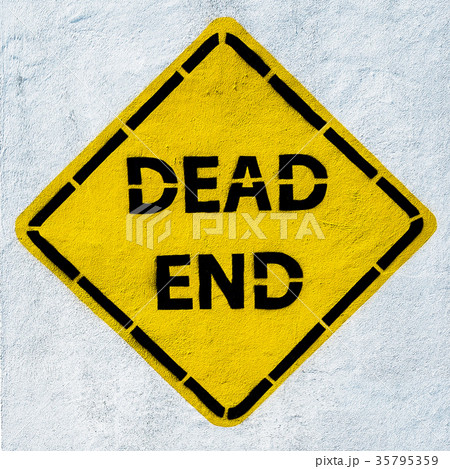 dead end road sign, grunge style 35795359