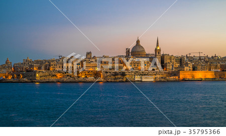 Sunset view of Valletta, the capital of Malta Sunset view of Valletta, the capital of Malta 35795366