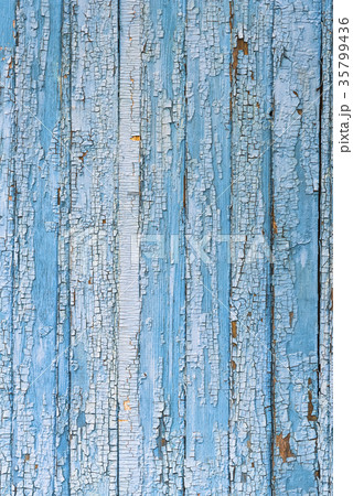 An old wooden surface of blue and white, cracked An old wooden surface of blue and white, cracked 35799436