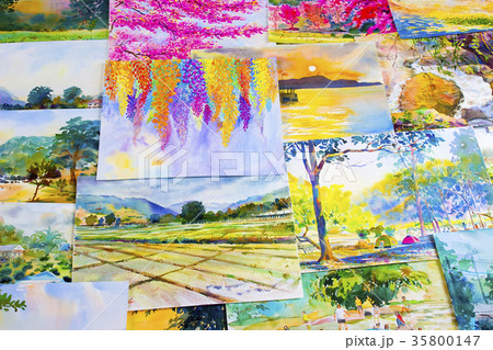 Watercolor paintings art work by a photography. Watercolor paintings art work by a photography. 35800147