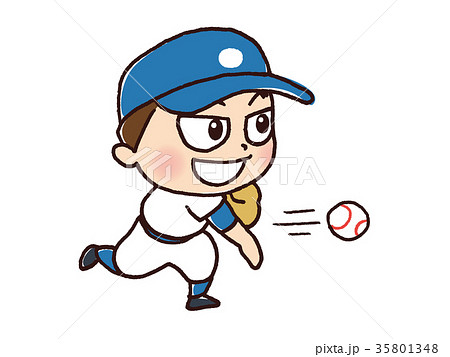 野球をする男子 35801348