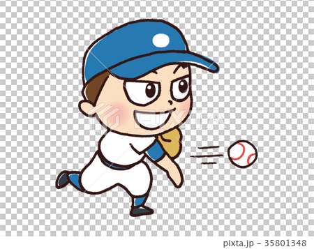 野球をする男子 35801348