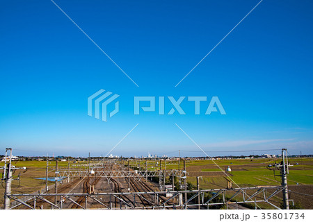 川越線 南古谷操車場付近 さいたま新都心方面 川越線 南古谷操車場付近 さいたま新都心方面 35801734