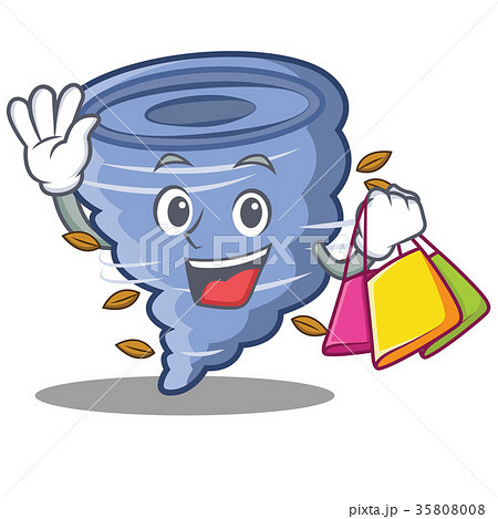 Shopping tornado character cartoon style Shopping tornado character cartoon style 35808008
