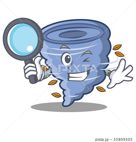 Detective tornado character cartoon style Detective tornado character cartoon style 35809305