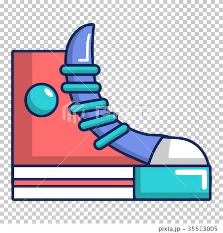 Sneakers hipster shoes icon, cartoon style Sneakers hipster shoes icon, cartoon style 35813005