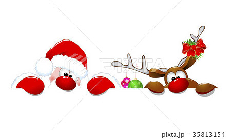 Santa Claus and deer 35813154