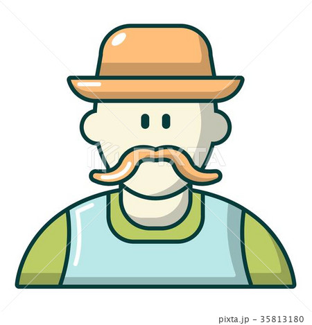 Gardener man icon, cartoon style 35813180