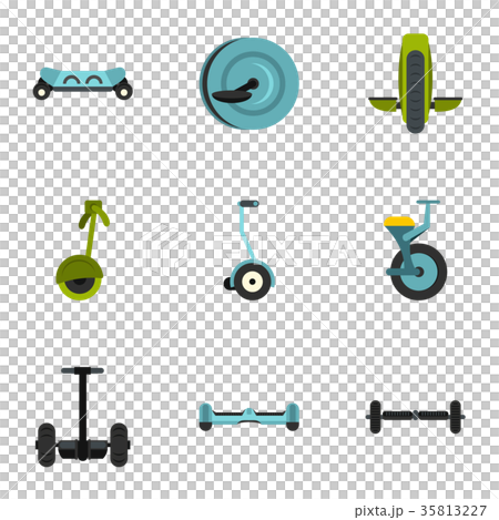 Segway icon set, flat style Segway icon set, flat style 35813227