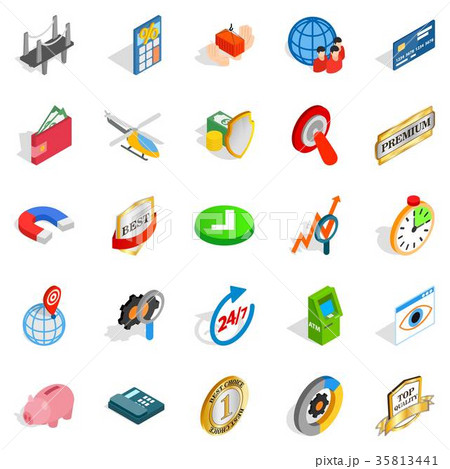 Business planning icons set, isometric style 35813441