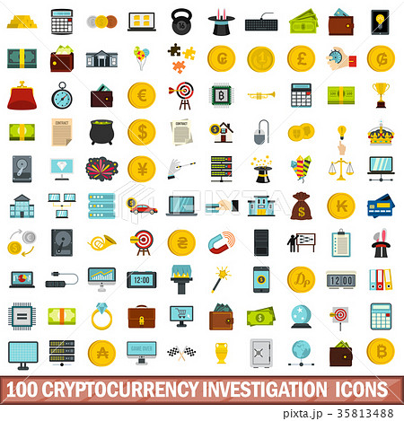 100 cryptocurrency investigation icons set 100 cryptocurrency investigation icons set 35813488