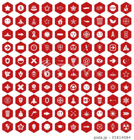 100 logotype icons hexagon red 100 logotype icons hexagon red 35814084