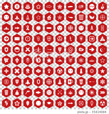 100 logotype icons hexagon red 100 logotype icons hexagon red 35814084