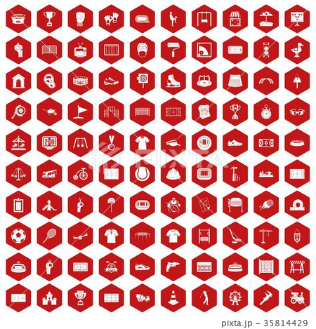 100 playground icons hexagon red 100 playground icons hexagon red 35814429