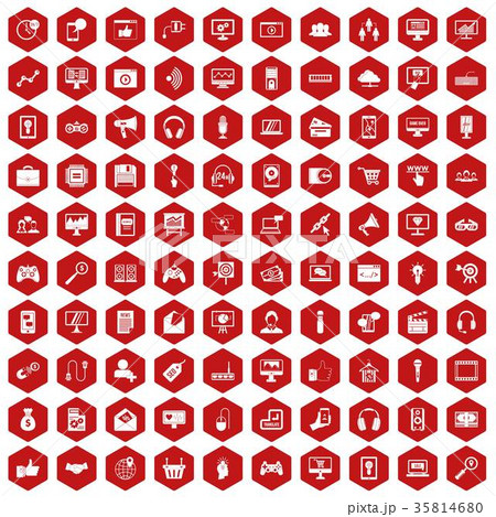 100 web and mobile icons hexagon red 100 web and mobile icons hexagon red 35814680