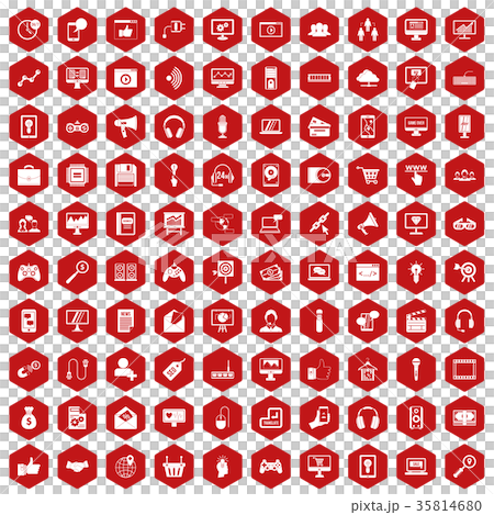 100 web and mobile icons hexagon red 100 web and mobile icons hexagon red 35814680