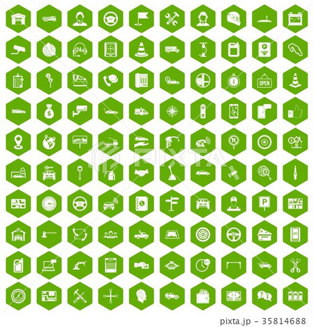 100 auto service center icons hexagon green 100 auto service center icons hexagon green 35814688