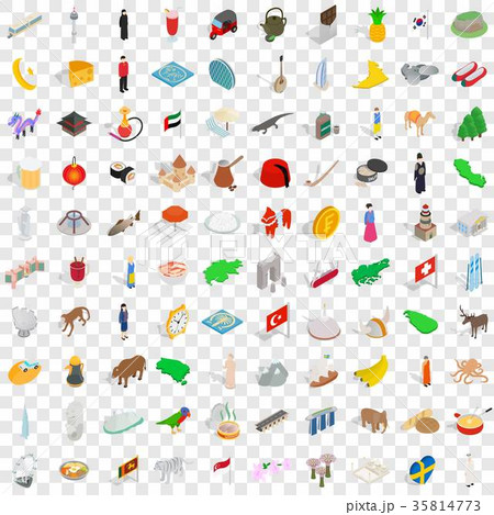100 motherland icons set, isometric 3d style 100 motherland icons set, isometric 3d style 35814773