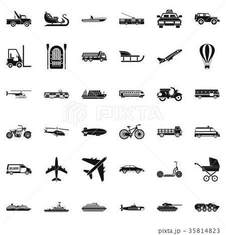 Great transport icons set, simple style 35814823