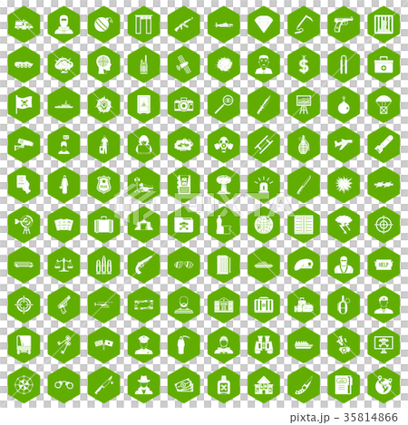100 antiterrorism icons hexagon green 100 antiterrorism icons hexagon green 35814866