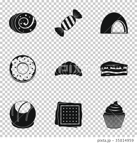 Different sweet icon set, simple style 35814959