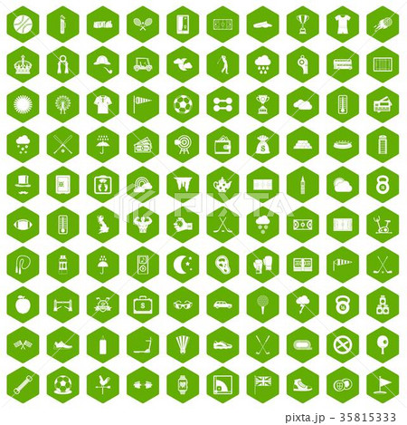 100 golf icons hexagon green 100 golf icons hexagon green 35815333