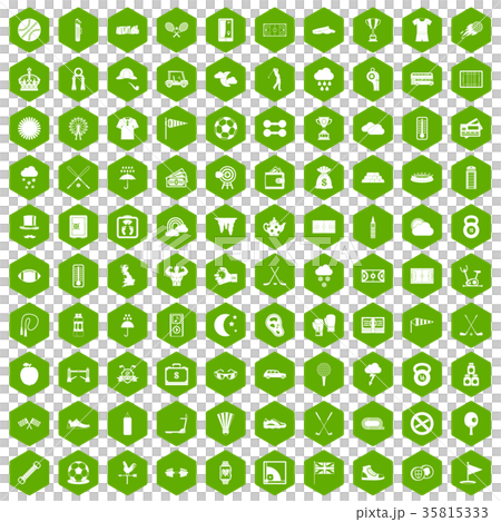 100 golf icons hexagon green 100 golf icons hexagon green 35815333