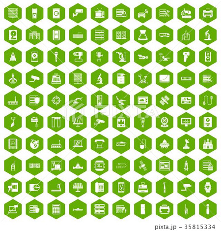 100 hardware icons hexagon green 100 hardware icons hexagon green 35815334