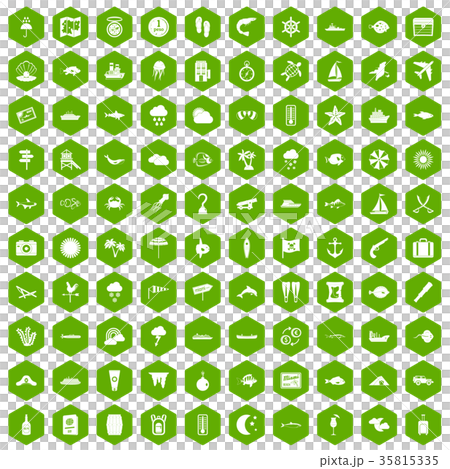 100 marine environment icons hexagon green 100 marine environment icons hexagon green 35815335