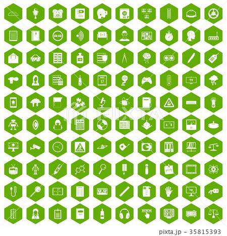 100 information icons hexagon green 100 information icons hexagon green 35815393