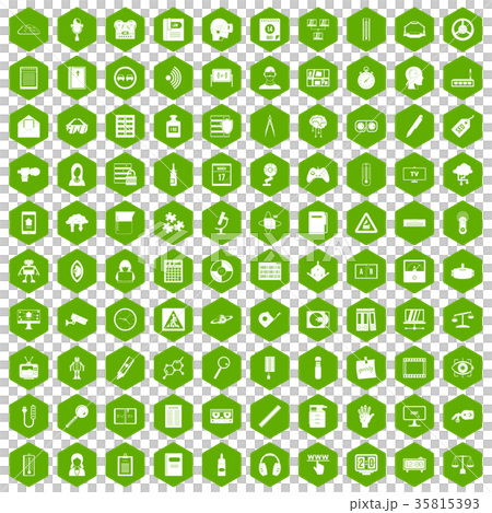 100 information icons hexagon green 100 information icons hexagon green 35815393