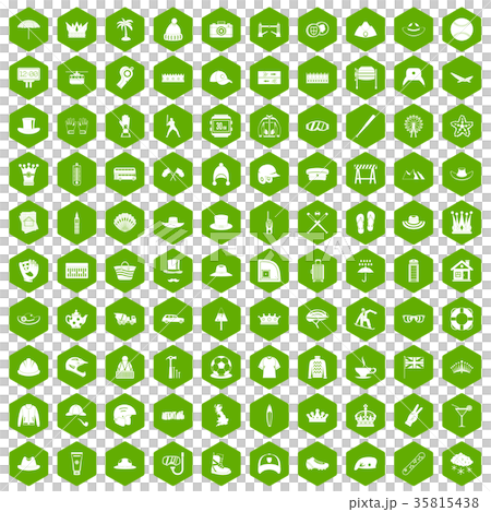100 hat icons hexagon green 100 hat icons hexagon green 35815438