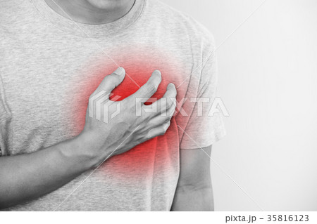 a man touching his heart, heart disease a man touching his heart, heart disease 35816123