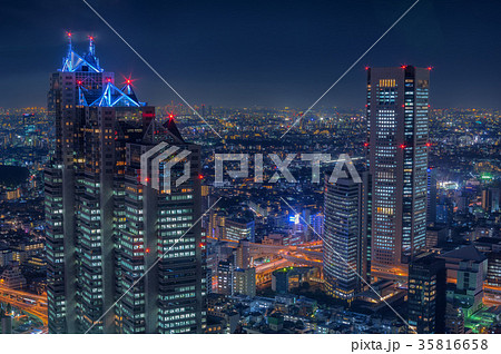 【東京夜景】都庁からの風景 西新宿 パークハイアット東京 東京オペラシティ 【東京夜景】都庁からの風景 西新宿 パークハイアット東京 東京オペラシティ 35816658