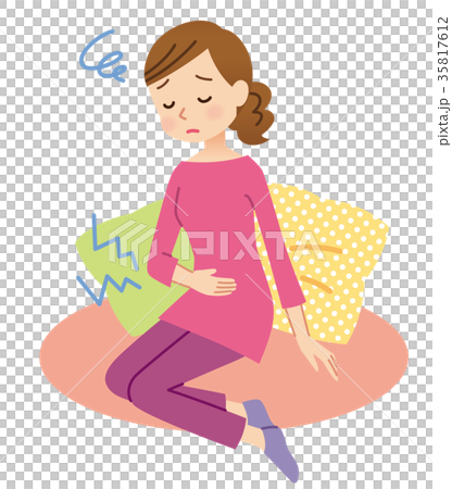 生理痛に悩む女性　PMS 35817612