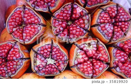 Close-up of pomegranate fruits Close-up of pomegranate fruits 35819920