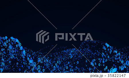 Abstract background with digital numbers. 3d 35822147