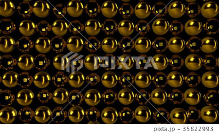 Abstract gold sphere 35822993