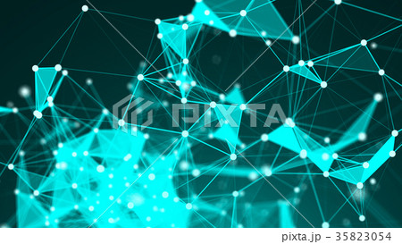 Abstract Polygonal Space Background with Abstract Polygonal Space Background with 35823054